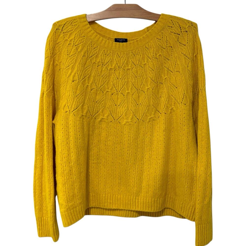 Talbots | Sweater Pullover Yellow Long Sleeve- XL Petite